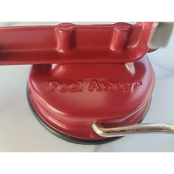 Apple Potato Peeler Corer By Peel Away Durable Metal Heavy Duty Red W Chrome - Picture 5 of 10